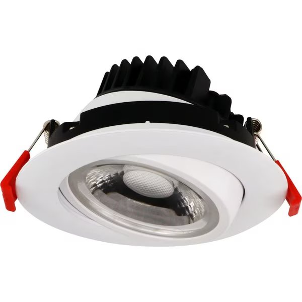 4 inch White 4000K Canless Remodel Directional Gimbal Integrated LED Recessed Light Kit, Designers Fountain, Mfr#: EV490112WH40